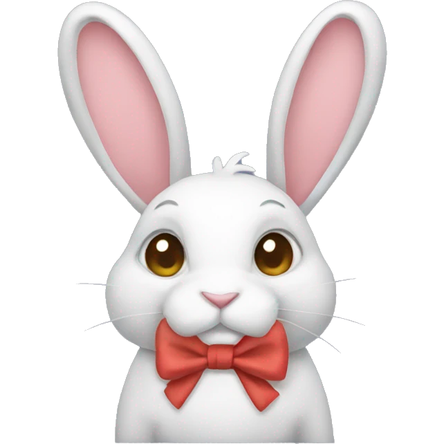Rabbit with a bow emoji
