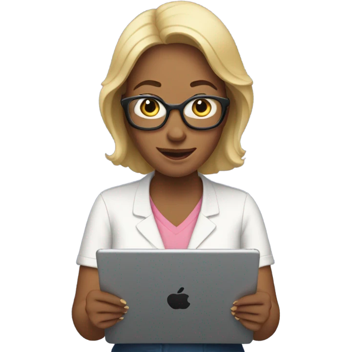 Mom typing on ipdad emoji