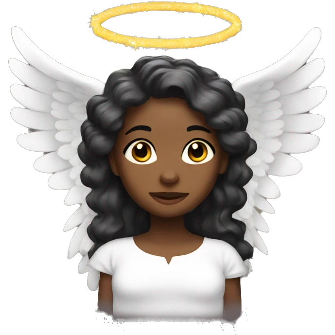 Black Christmas angels  emoji