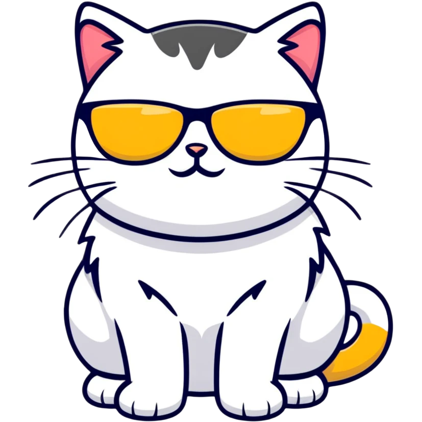 Cat with sunglasses emoji