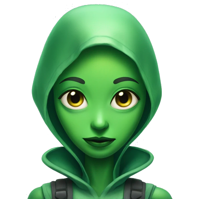 Green Alien Girl emoji