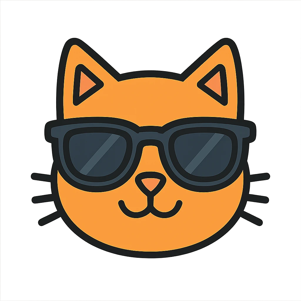 a cat wearing sunglasses emoji