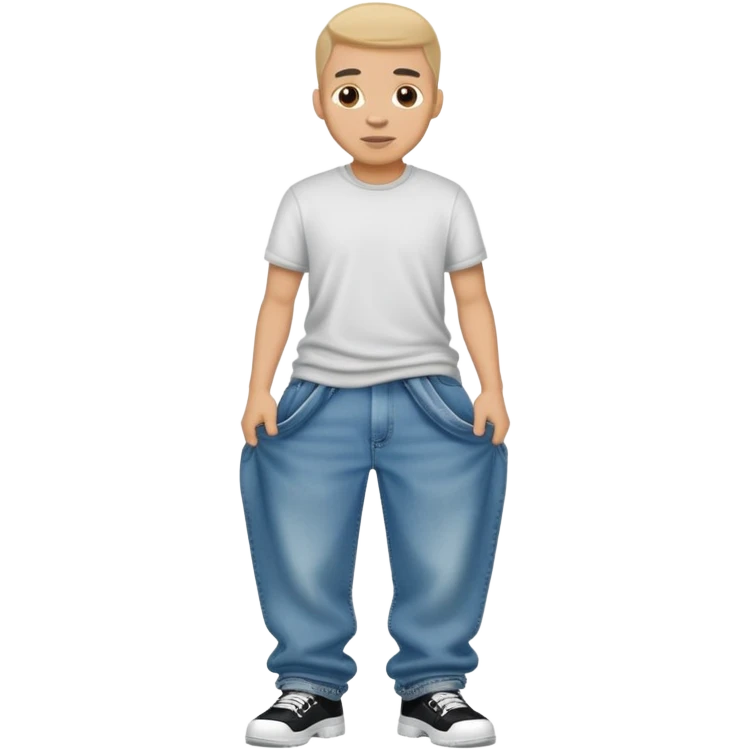 guy wearing baggy jeans emoji