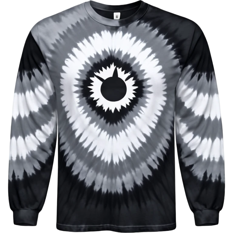 Long sleeve black tie dye shirt emoji