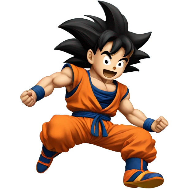 Goku flying on white cloud emoji