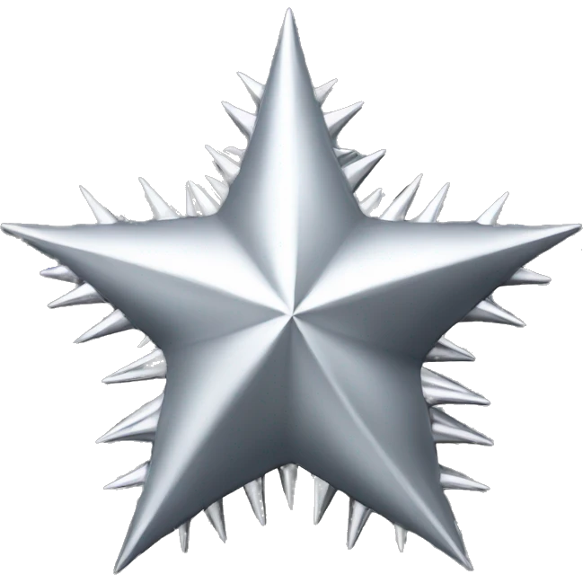 Silver Spikey star  emoji