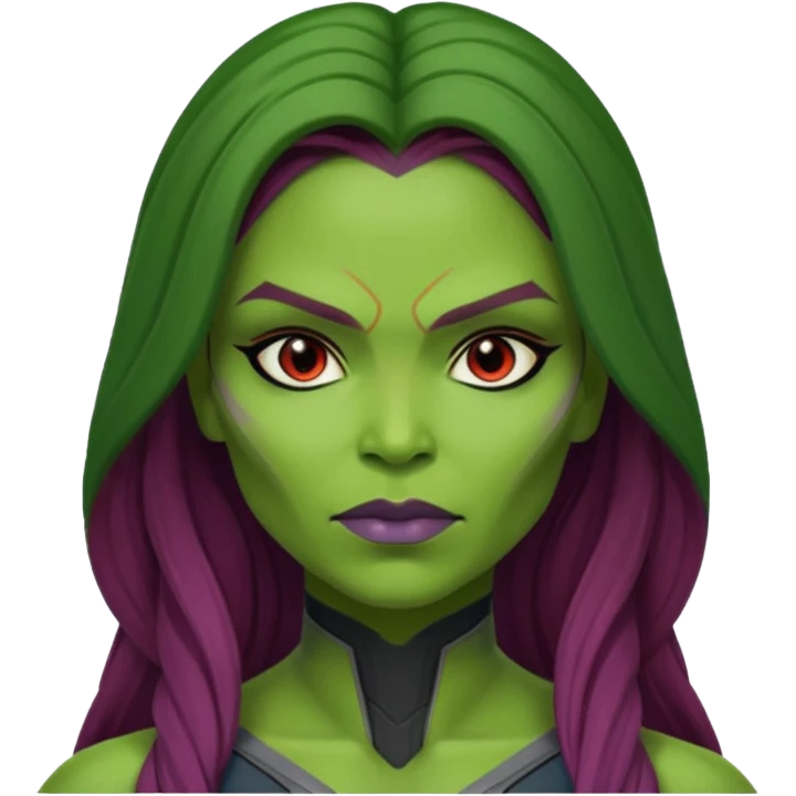 Gamora face only 

 emoji