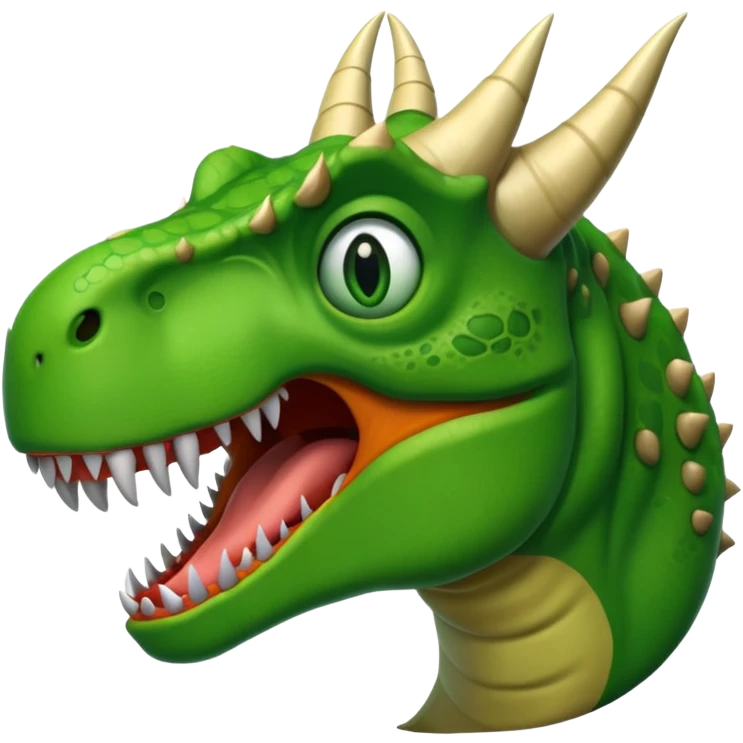 A t rex with horns emoji