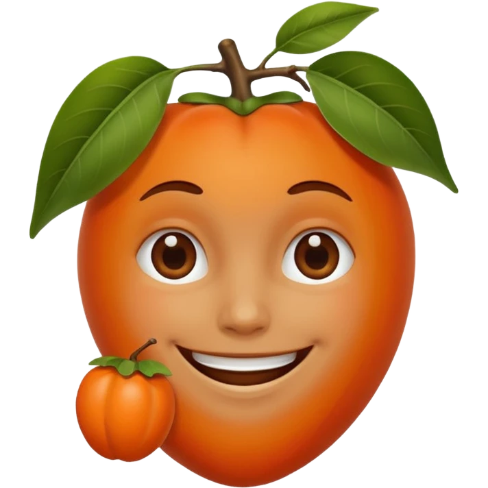 Persimmon smile emoji