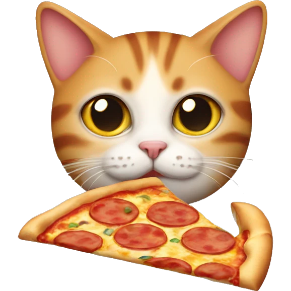 Cat with pizza  emoji