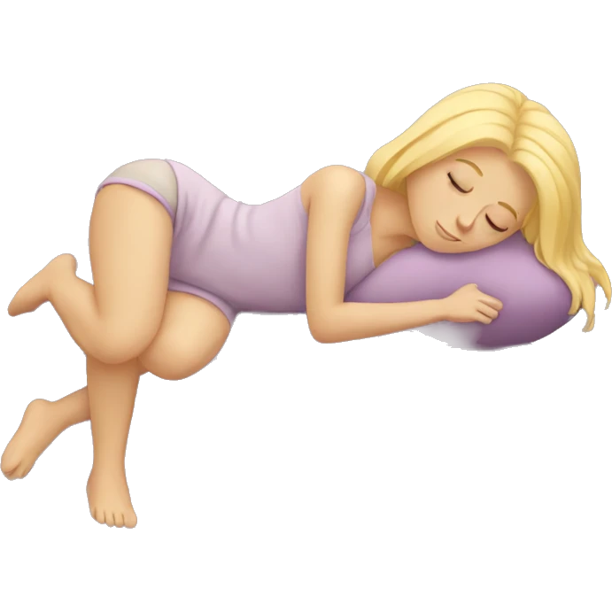 blonde girl sleeping  emoji