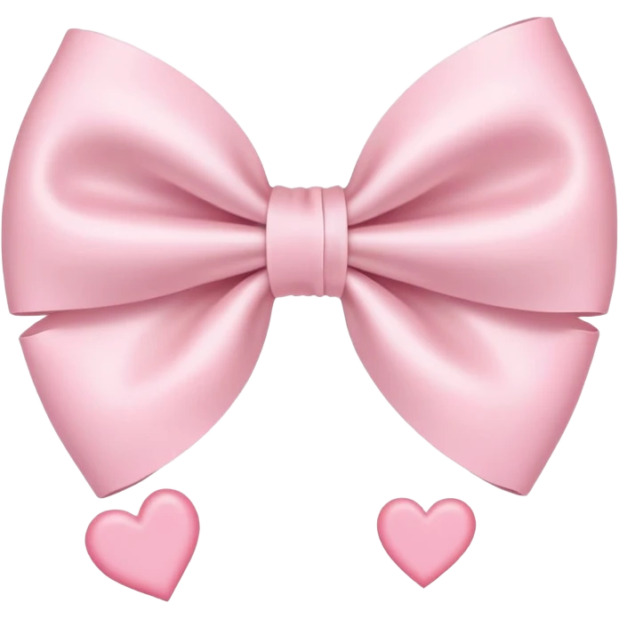 cute pastel pink bow with tiny hearts pattern emoji