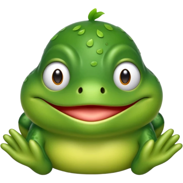 Um sapo dando risada emoji