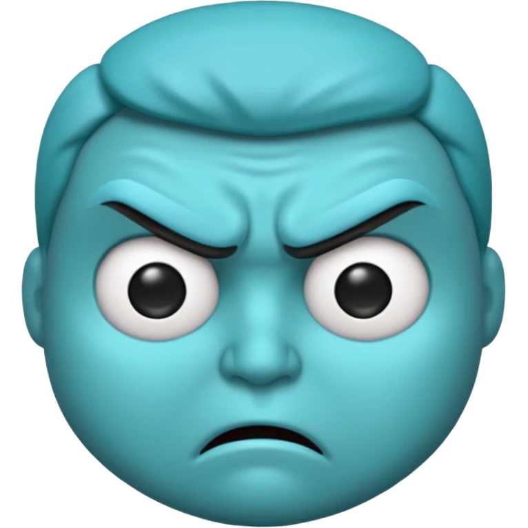 Blue emoji angry  emoji