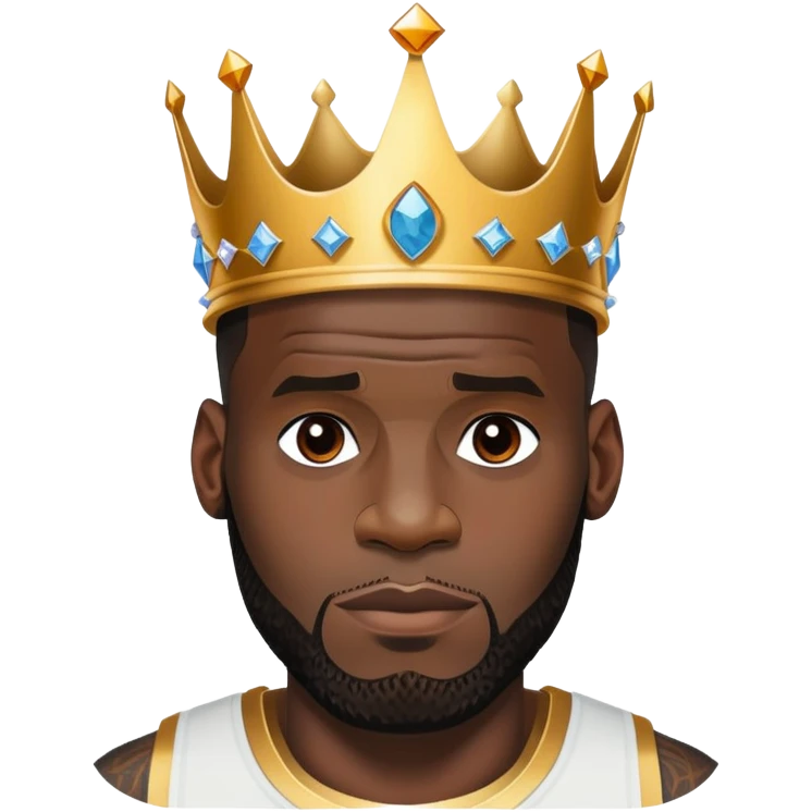 LeBron James with his signature crown emoji