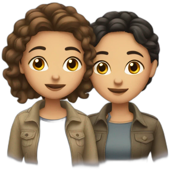 lesbian couple russian and latina emoji