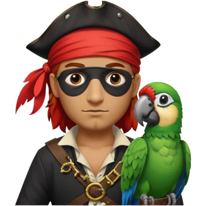 pirate and parrot emoji