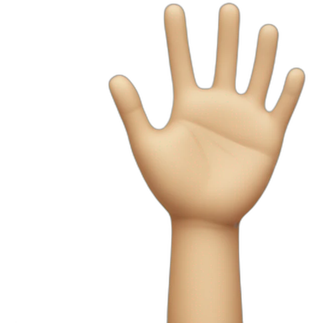 miniature rubber hand emoji
