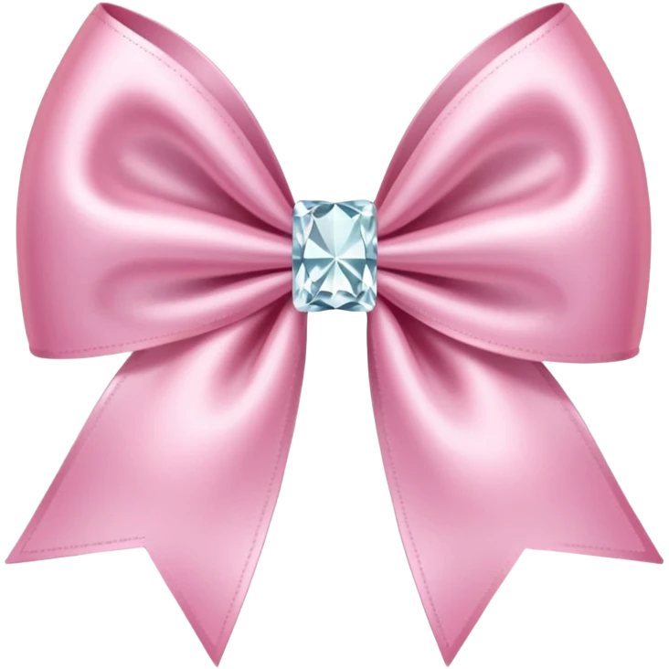 light pink sparkling bow with diamonds emoji