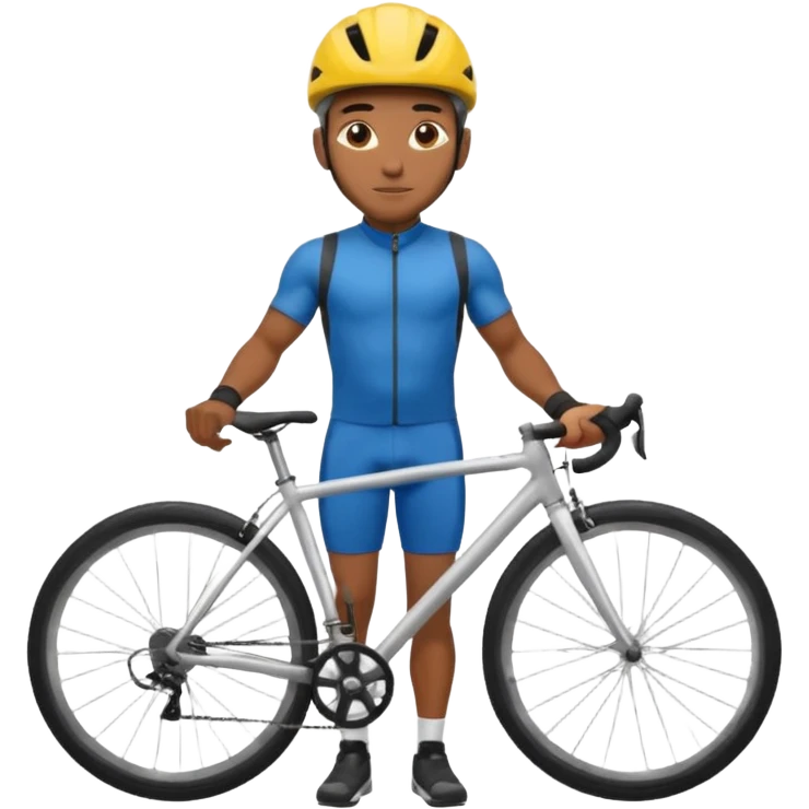 Urban Bike Courier black man  emoji