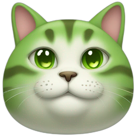 fat green cat emoji