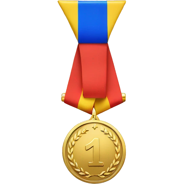 medal with number 1 emoji