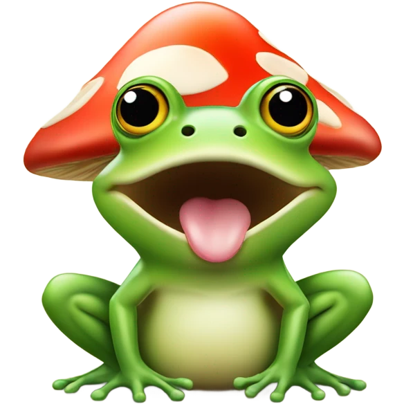 frog eating a mushroom emoji