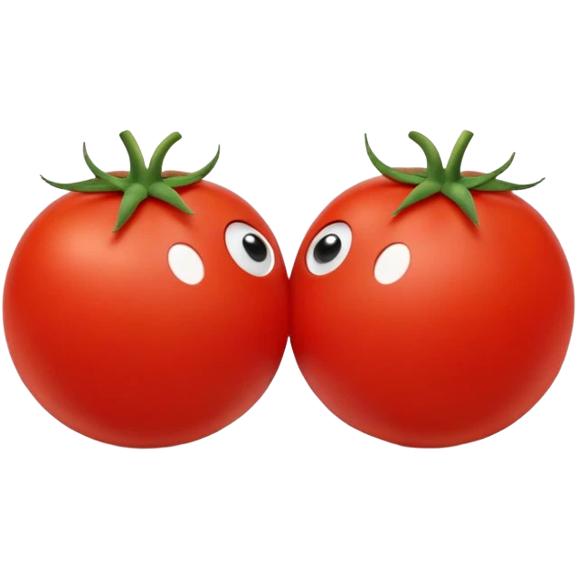 two tomatoes kissing emoji