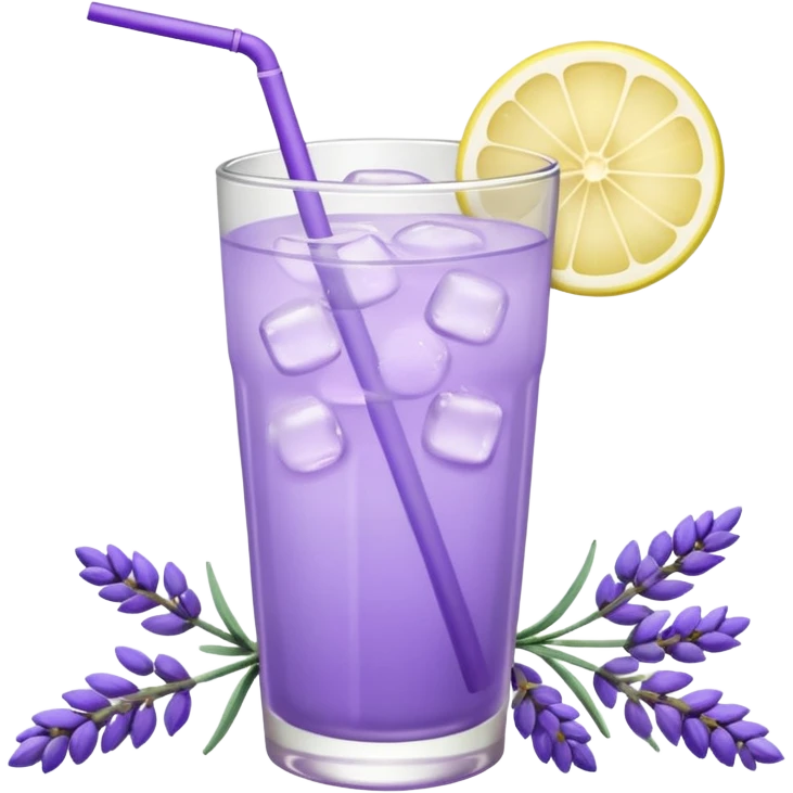Lavender lemonade with lavender flowers  emoji