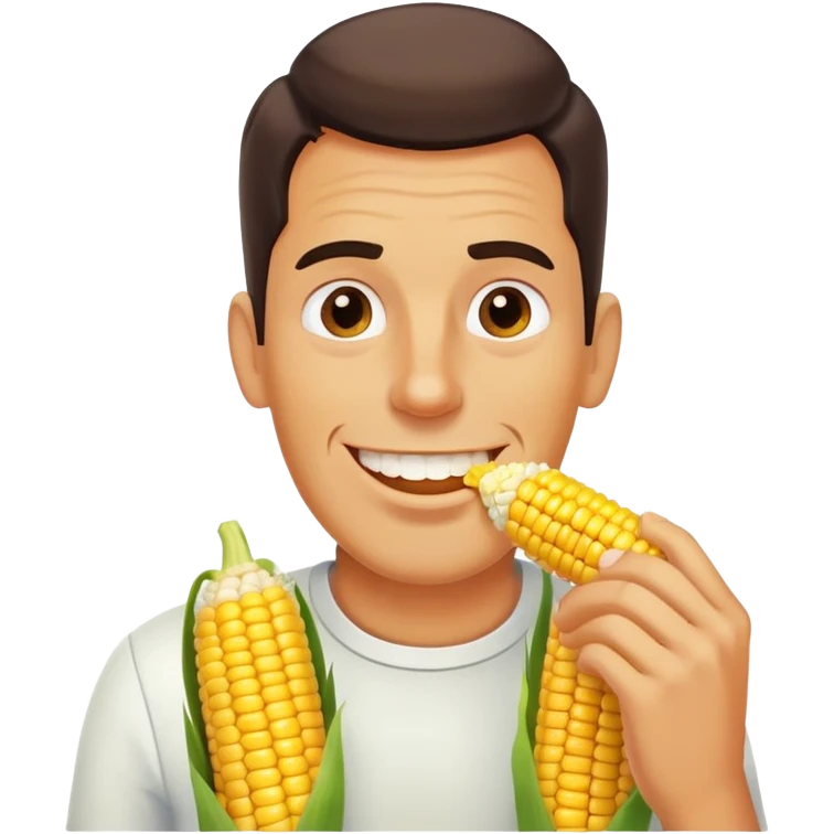 Man eating corn  emoji