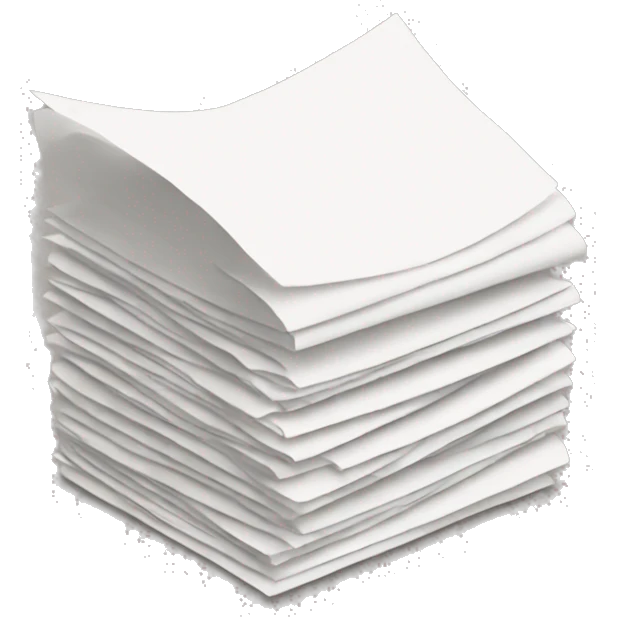 a stack of paper with a visible home symbol on it emoji