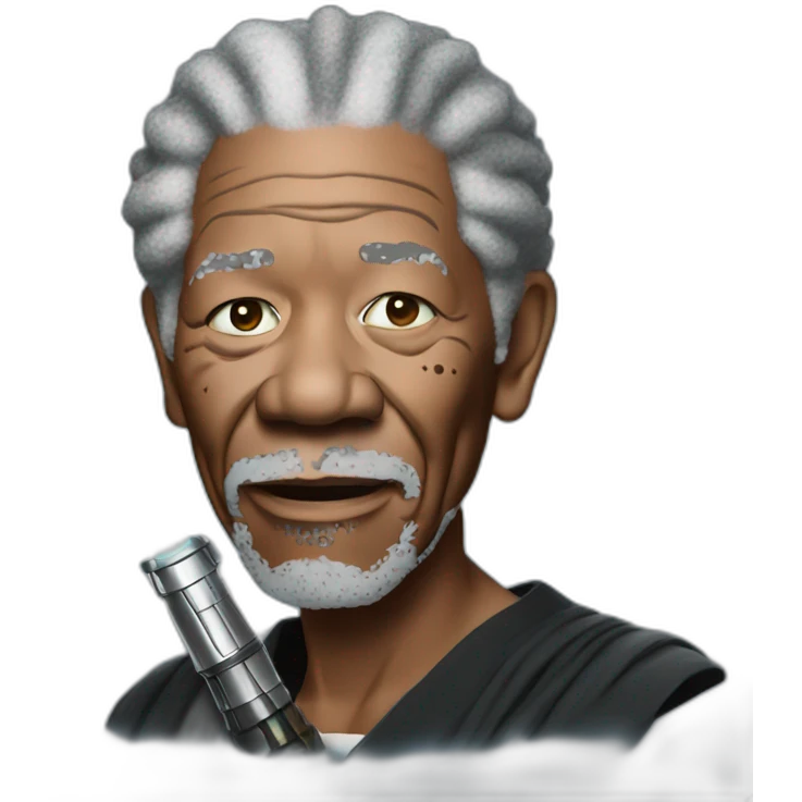 morgan freeman with Lightsaber emoji