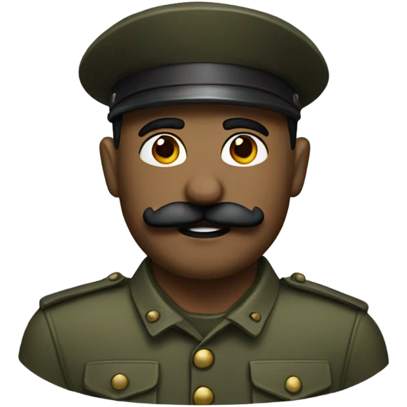 Soldier with mustache emoji
