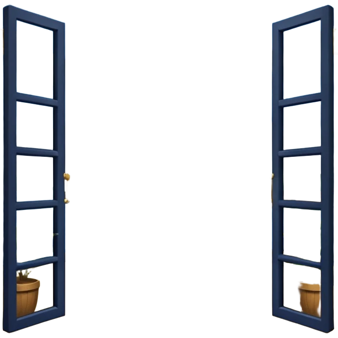 A navy open window emoji