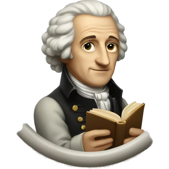 Goethe holds a book in his hand emoji