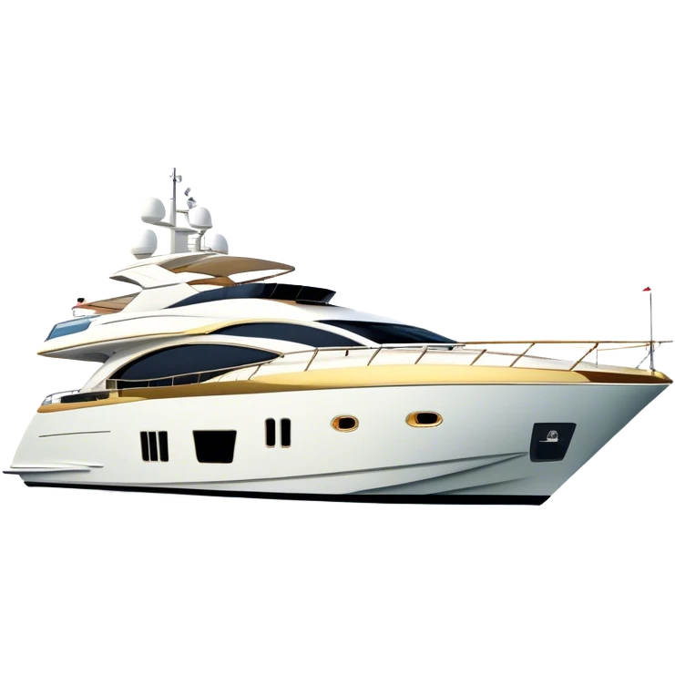 Luxury Yacht - Azimut 72 (Model Year: 2020) (Iconic colour: White with gold trim) emoji