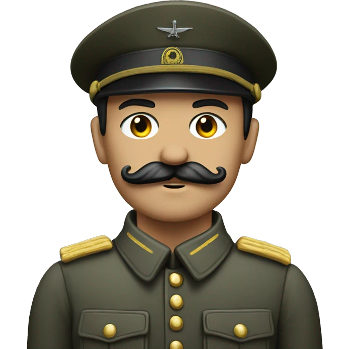 German soldier with black mustache emoji