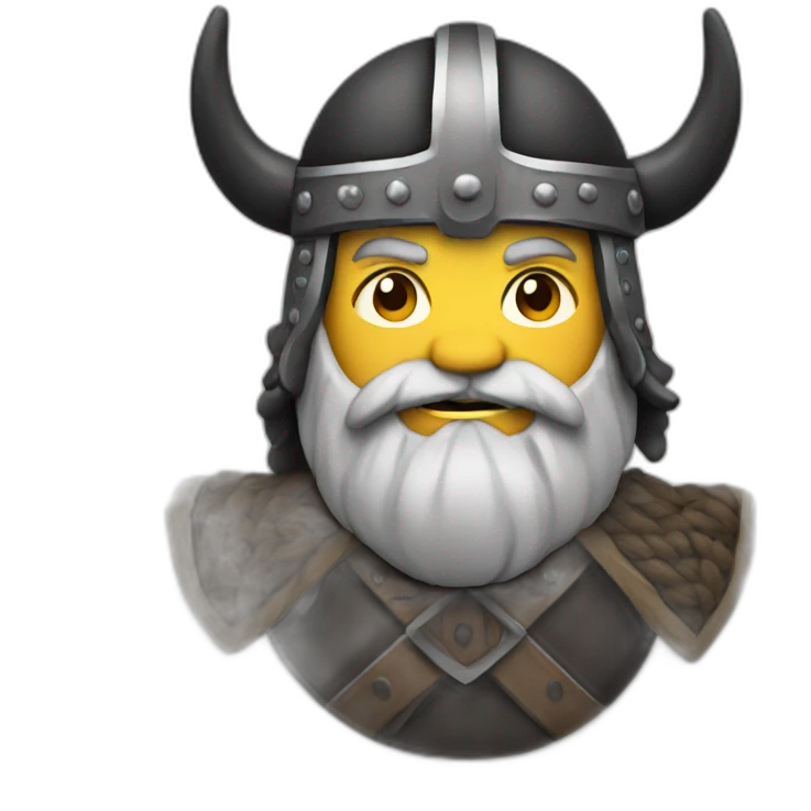 Viking With a black background emoji