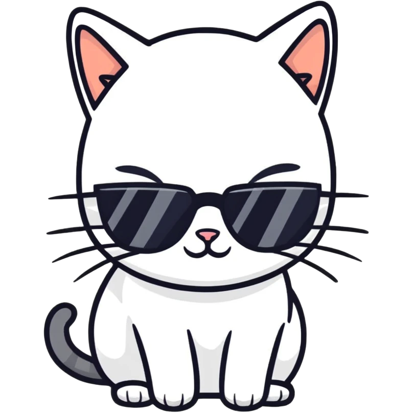 Cat with sunglasses emoji