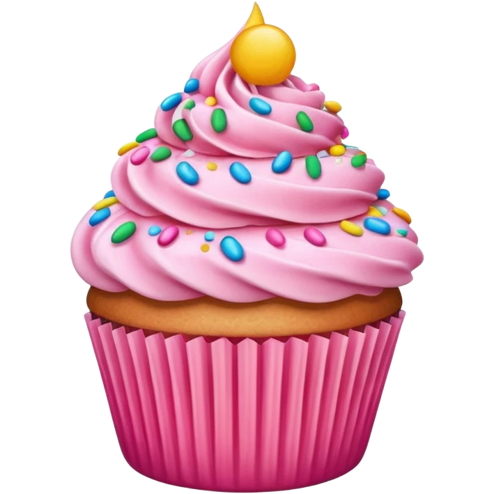 Cupcake with pink icing emoji
