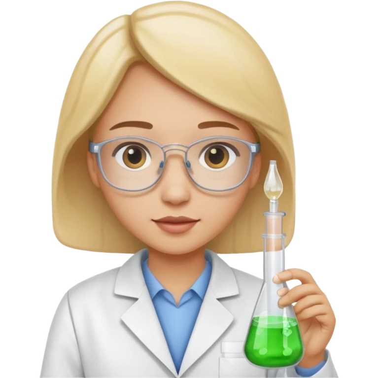science lab lab technician hold test tube emoji