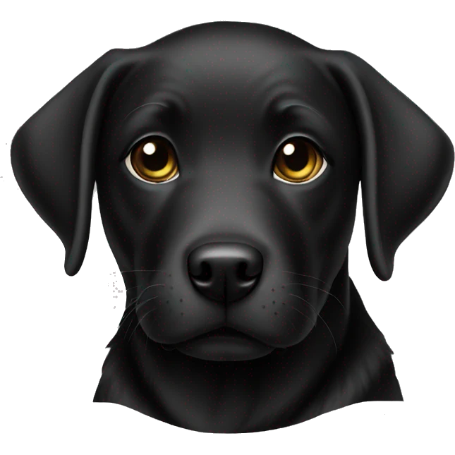 Girl Labrador Black  emoji