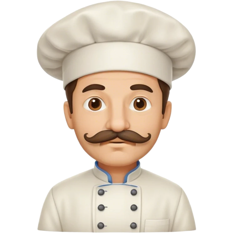 an italian big chef with mustache emoji