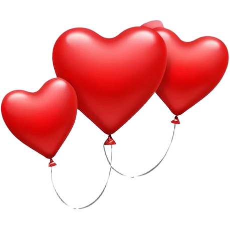 Balloons with a heart emoji