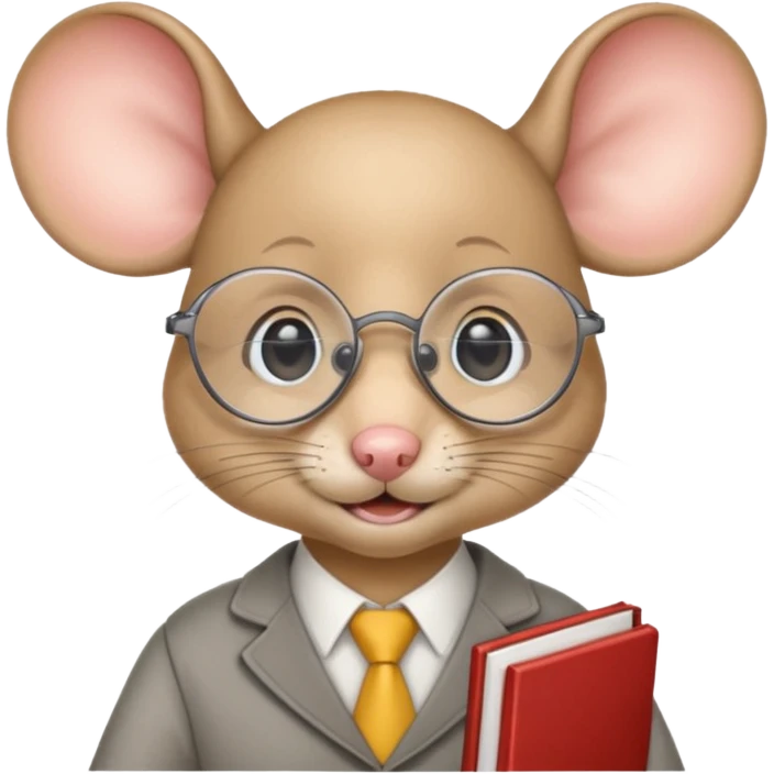 Petite souris à l'école emoji
