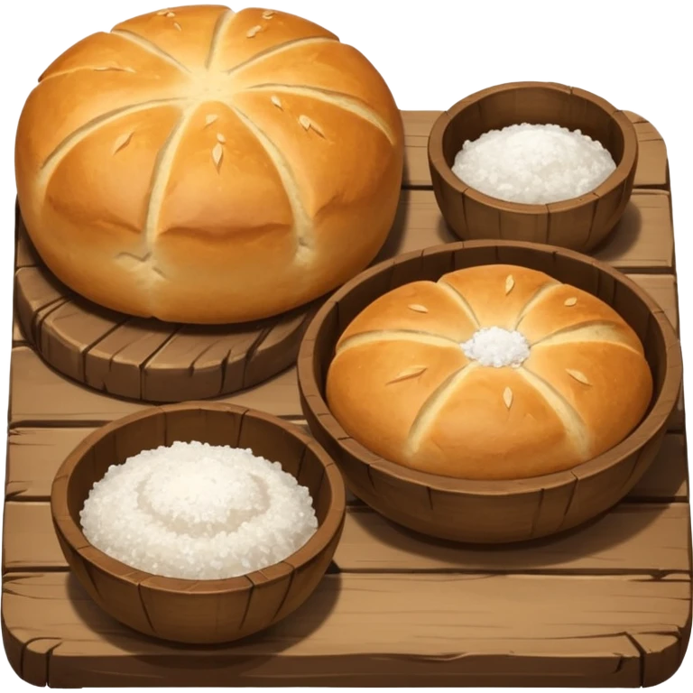  salt cellar and peasant bread   emoji