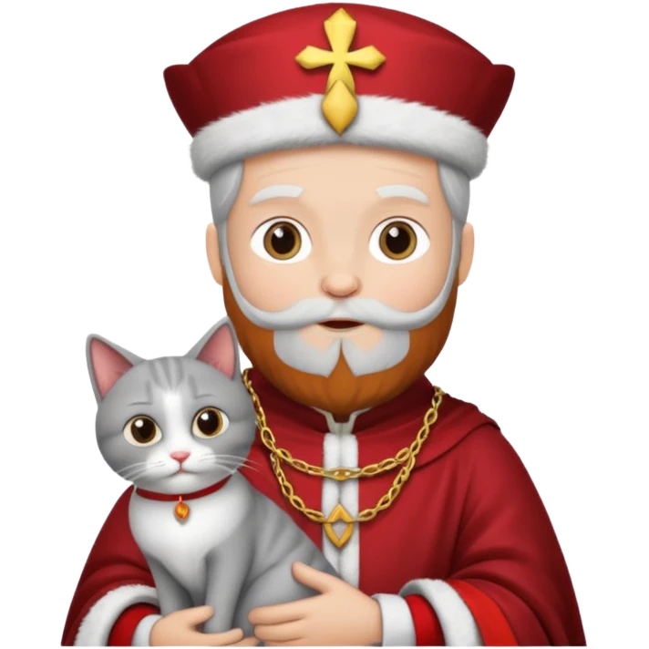 sinterklaas maar hij houd een kat vast emoji