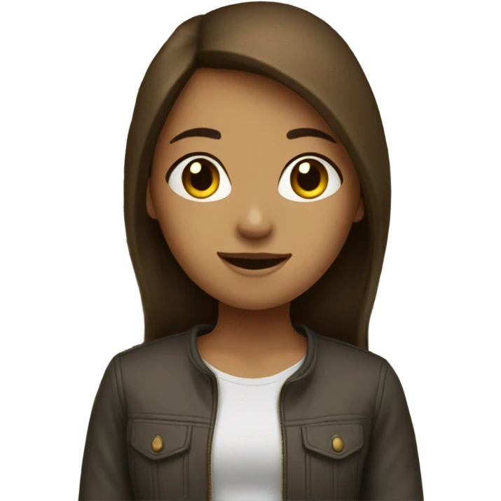 Brown hair girl spending money emoji