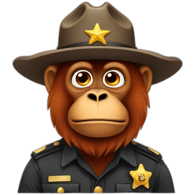 sheriff orangutan emoji