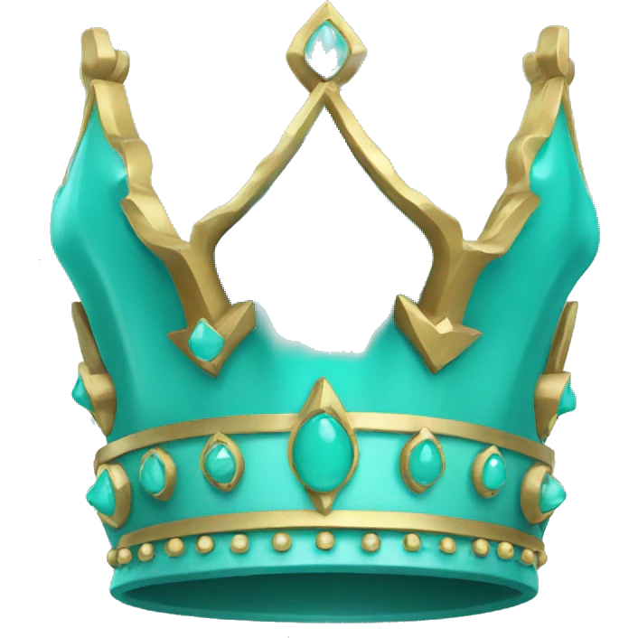 Turquoise crown emoji